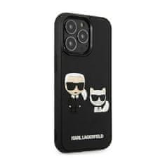 Karl Lagerfeld Karl Lagerfeld Ikonik 3D Karl &amp; Choupette - Ohišje za iPhone 13 Pro Max (črno)