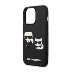 Karl Lagerfeld Karl Lagerfeld Ikonik 3D Karl &amp; Choupette - Ohišje za iPhone 13 Pro Max (črno)