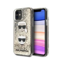 Karl Lagerfeld Karl Lagerfeld Liquid Glitter 2 Heads - ohišje za iPhone 11 (zlato)