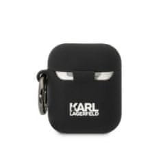 Karl Lagerfeld Karl Lagerfeld Silikonski etui Karl &amp; Choupette - AirPods 1/2 gen (črn)