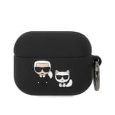 Karl Lagerfeld Karl Lagerfeld Silikonski etui Karl &amp; Choupette - AirPods Pro (črn)