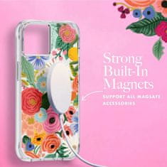 Rifle Paper Rifle Paper prozoren MagSafe - ohišje za iPhone 14 / iPhone 13 (Garden Party Blush)