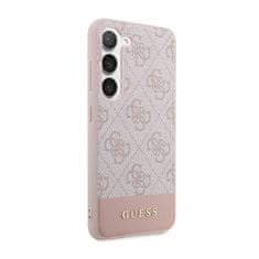 Guess Guess 4G Bottom Stripe Metal Logo Collection - Ohišje za Samsung Galaxy S23+ (roza)