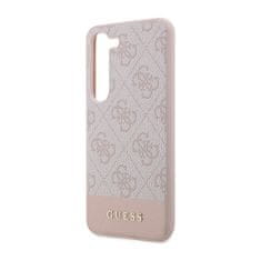 Guess Guess 4G Bottom Stripe Metal Logo Collection - Ohišje za Samsung Galaxy S23+ (roza)