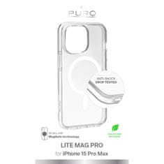 Puro PURO LITEMAG PRO - Ohišje MagSafe za iPhone 15 Pro Max (prozorno)