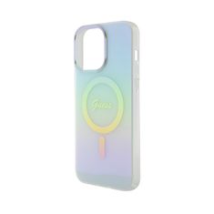 Guess Guess IML Iridescent MagSafe - Ohišje za iPhone 15 Pro (turkizno)