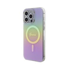 Guess Guess IML Iridescent MagSafe - ohišje za iPhone 15 Pro (roza)