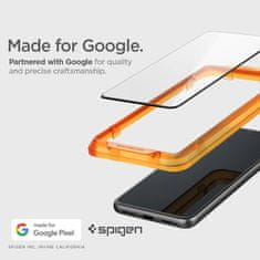 Spigen Spigen Alm Glass FC - Szkło hartowane do Google Pixel 8 (Czarna ramka)