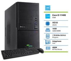 PCplus e-office namizni računalnik, i5-11400, 16GB, SSD1TB, DOS, tipkovnica, miška (146402)