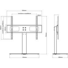 Vidaxl Podstavek za TV za 37-55" zaslon maks. VESA 600x400 mm 40 kg