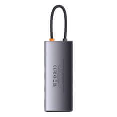 NEW Vozlišče 6v1 Baseus Metal Gleam Series, USB-C do 3x USB 3.0 + 2x HDMI + USB-C PD