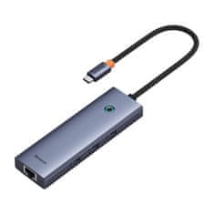 NEW Vozlišče 6v1 Baseus UltraJoy 6-portno ( USB-C na 1xHDMI4K@30Hz + 3xUSB 3.0 + 1xPD +RJ45)