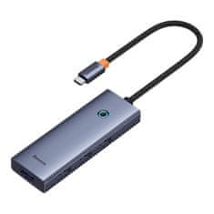 NEW Vozlišče 6v1 Baseus UltraJoy USB-C do HDMI4K@60Hz+4xUSB 3.0+PD (vesoljsko siva)