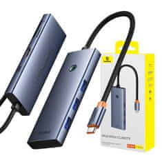 NEW Vozlišče 7v1 Baseus UltraJoy, USB-C - HDMI, VGA, 4xUSB 3.0, PD (sivo)