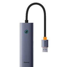 NEW Vozlišče 4v1 Baseus UltraJoy USB-A do 4xUSB 3.0 (vesoljsko siva)