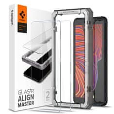 NEW Spigen Alm Glas.tR Slim kaljeno steklo x2 za Samsung Galaxy Xcover 5