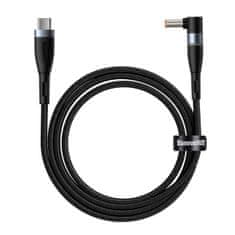 NEW Baseus Cink Magnetni kabel, USB-C z vtičem DC 5,5x2,5 mm, 100 W, PD, 2 m, kotni (črn)