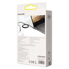 NEW Baseus Cink Magnetni kabel, USB-C z vtičem DC 5,5x2,5 mm, 100 W, PD, 2 m, kotni (črn)