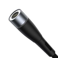 NEW Baseus Cink Magnetni kabel, USB-C z vtičem DC 5,5x2,5 mm, 100 W, PD, 2 m, kotni (črn)