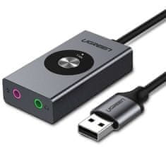 Ugreen Zunanja zvočna kartica USB UGREEN 7,1 m (srebrna)