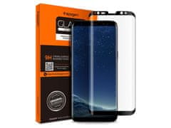 NEW Spigen Glas.tR kaljeno steklo za Samsung Galaxy S8 črno ohišje