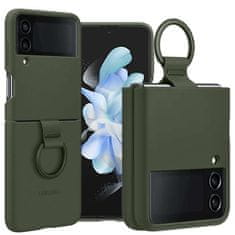 Samsung Originalni Samsung silikonski ovitek Ring case za Samsung Galaxy Z Flip 4 Khaki