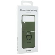 Samsung Originalni Samsung silikonski ovitek Ring case za Samsung Galaxy Z Flip 4 Khaki