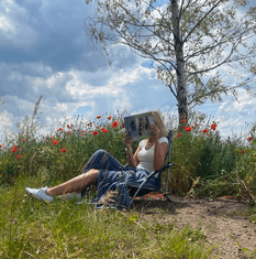 Trizand Zložljiv turistični stol 23923