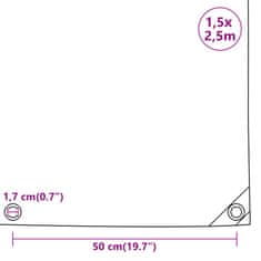 Vidaxl Ponjava bela 1,5x2,5 m 650 g/m²