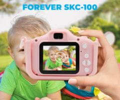 Forever SKC-100 otroški fotoaparat, roza