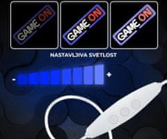 Forever Game On NEON LED luč, USB-A, modra, rdeča, bela