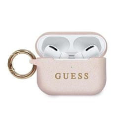 Guess Guess zaščitni ovitek za slušalke AirPods Pro svetlo roza/rožnata Silikonski bleščice