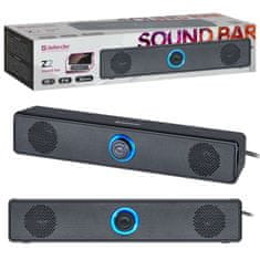 Defender SoundBar USB Defender Z2 6W zvočnik z LED osvetlitvijo Črna