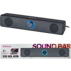 Defender SoundBar USB Defender Z2 6W zvočnik z LED osvetlitvijo Črna