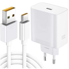 NEW Oneplus SUPERVOOC 80W polnilni adapter USB VCB8JAEH + DL136 USB-C 65W kabel 1m bela