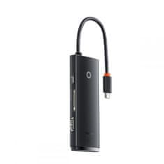 NEW WYP BASEUS LITE SERIES BS-OH020 ADAPTER ZA VOZLIŠČE TIP-C 6-PORT ČRN