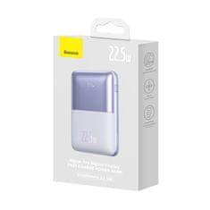 NEW BASEUS PPBD2 BIPOW PRO 22,5W DIGITALNI ZASLON POWER BANK 20000MAH VIJOLIČNA