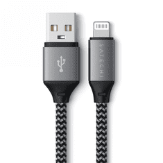 NEW Satechi - Kabel USB-A - lightning 25cm 15W (vesoljsko siva)