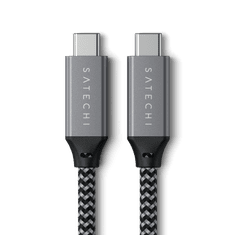 NEW Satechi - USB-C - Kabel USB-C 25 cm, 100W, 40Gbps (vesoljsko siva)