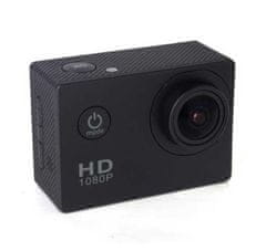 NEW GOPRO 1080P 2" vodoodporna FULL HD ŠPORTNA KAMERA srebrna + dodatna oprema