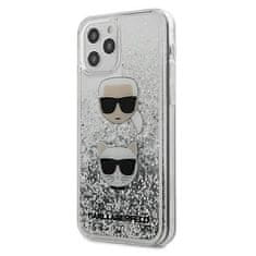 Karl Lagerfeld Karl Lagerfeld Liquid Glitter 2 Heads - Ohišje za iPhone 12 Pro Max (srebrno)