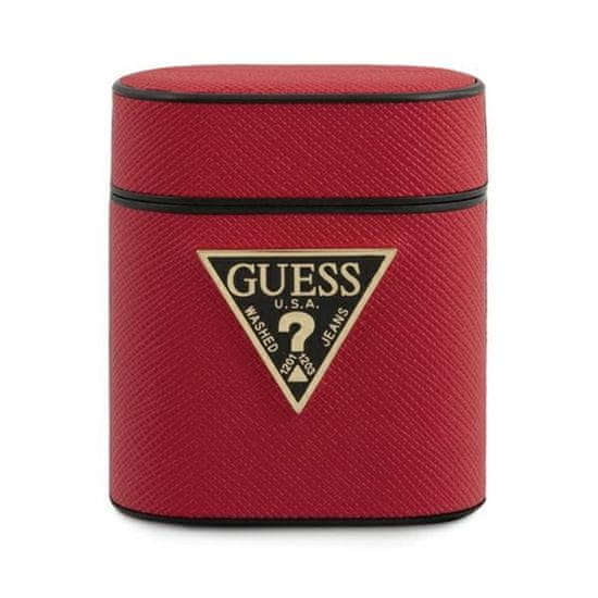 Guess Guess Saffiano - etui za Airpods (rdeč)