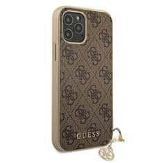 Guess Kolekcija Guess 4G Charms - Ohišje za iPhone 12 / iPhone 12 Pro (rjavo)