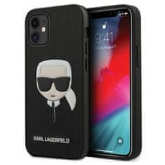 Karl Lagerfeld Karl Lagerfeld Saffiano Ikonik Karl`s Head - etui za iPhone 12 mini (črn)