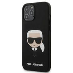 Karl Lagerfeld Karl Lagerfeld Silikonsko ohišje Iconic Karl`s Head - ohišje za iPhone 12 Pro Max (črno)