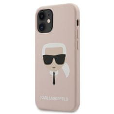 Karl Lagerfeld Karl Lagerfeld Silikonski ovitek Iconic Karl`s Head - iPhone 12 mini (roza)