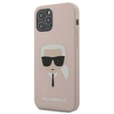 Karl Lagerfeld Karl Lagerfeld Silikonsko ohišje Iconic Karl`s Head - iPhone 12 / iPhone 12 Pro Case (roza)