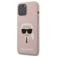 Karl Lagerfeld Karl Lagerfeld Silikonsko ohišje Iconic Karl`s Head - iPhone 12 Pro Max (roza)