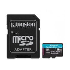 Kingston Kingston Canvas Go Plus microSDXC - 128 GB A2 Class 10 UHS-I U3 V30 pomnilniška kartica 170/90 MB/s z adapterjem