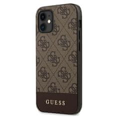 Guess Guess 4G Bottom Stripe Collection - etui za iPhone 12 mini (rjav)